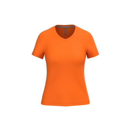 T-shirt col V manches courtes femme