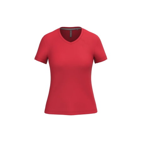 T-shirt col V manches courtes femme