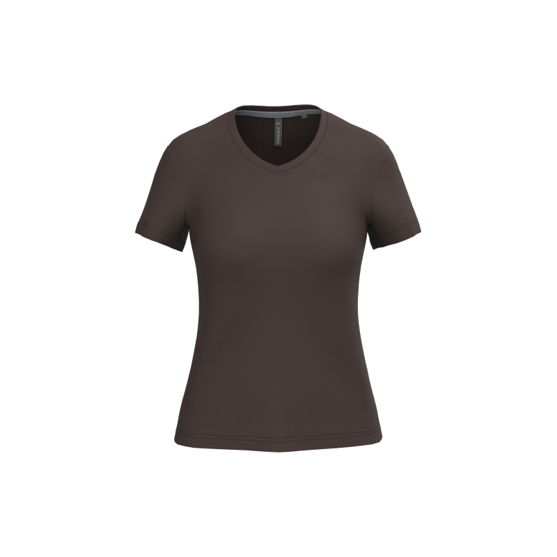 T-shirt col V manches courtes femme
