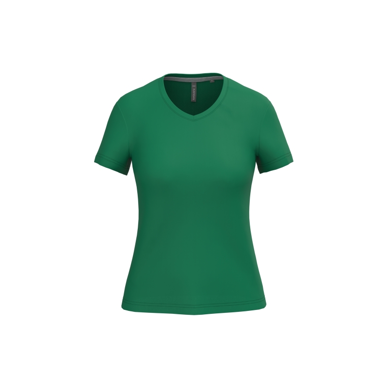 T-shirt col V manches courtes femme