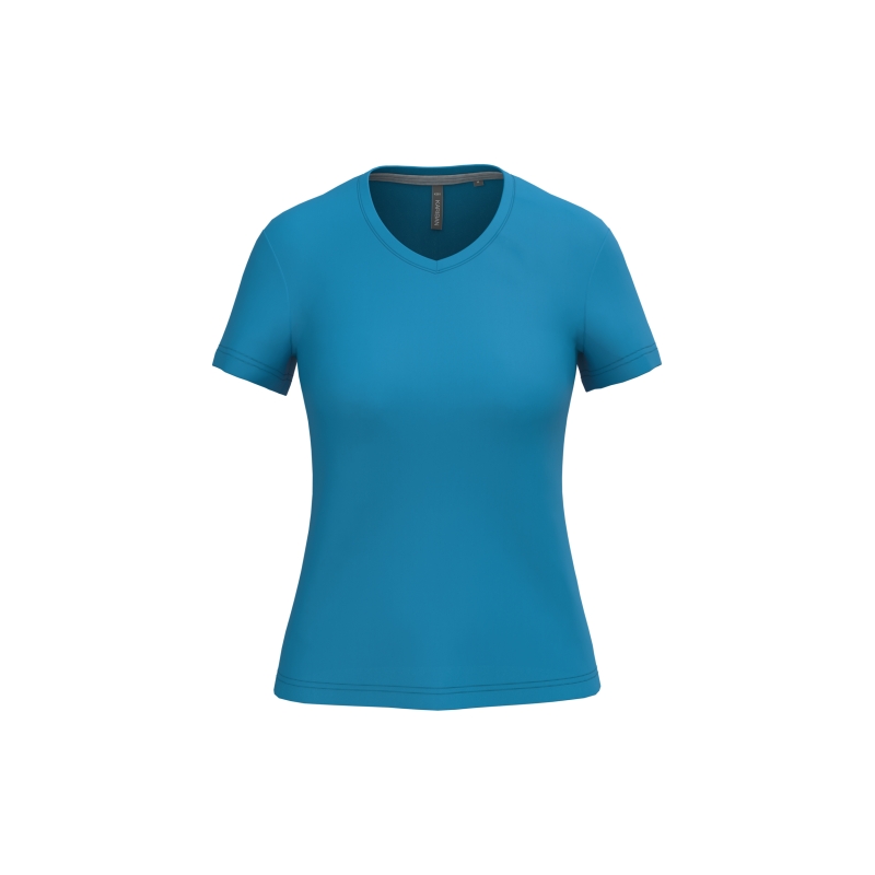 T-shirt col V manches courtes femme