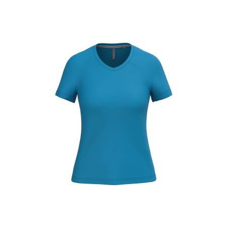 T-shirt col V manches courtes femme