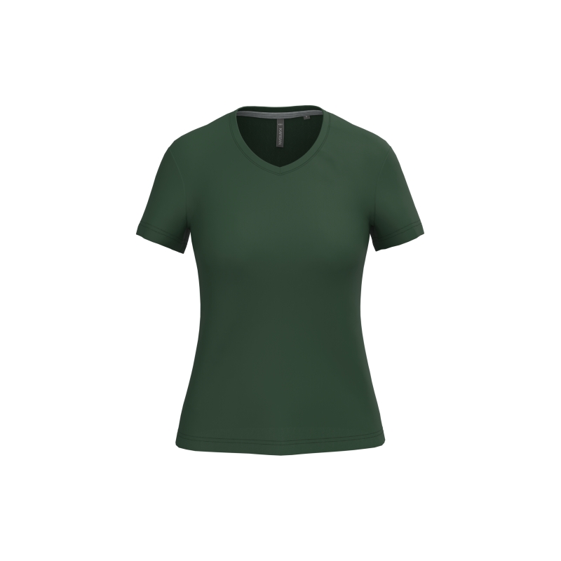 T-shirt col V manches courtes femme