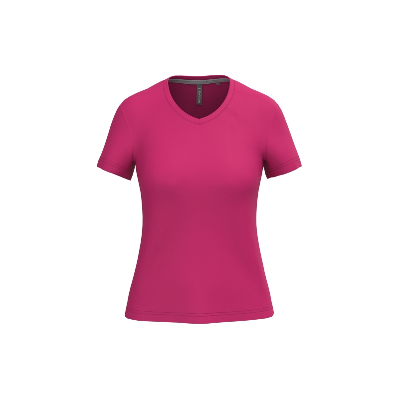T-shirt col V manches courtes femme