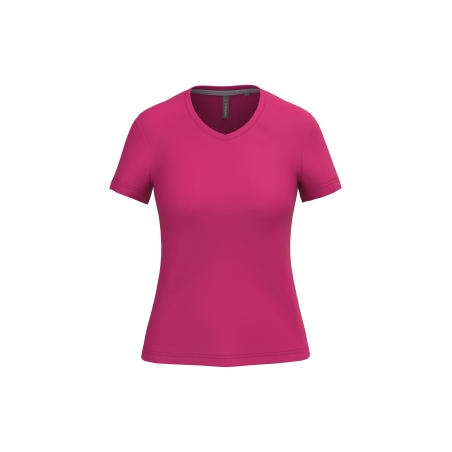 T-shirt col V manches courtes femme