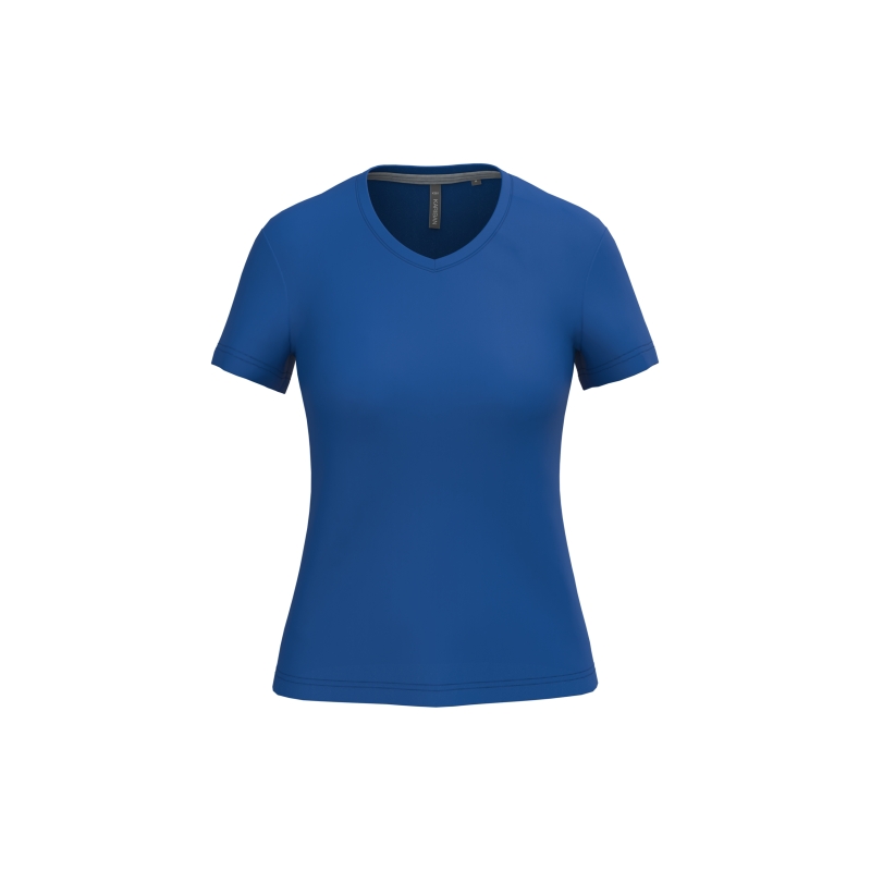 T-shirt col V manches courtes femme