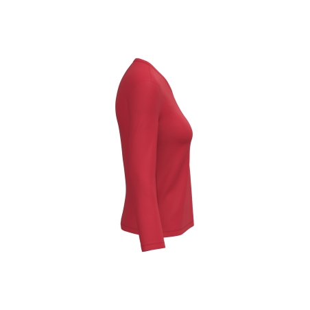 T-shirt col V manches longues femme