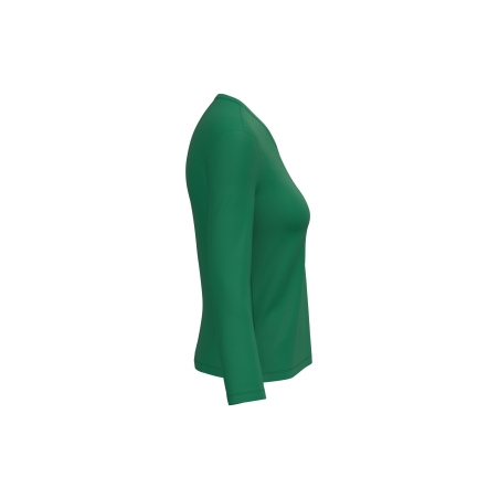 T-shirt col V manches longues femme