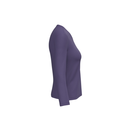 T-shirt col V manches longues femme