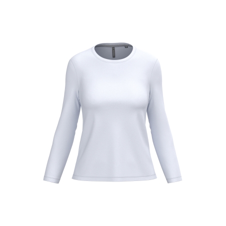 T-shirt col rond manches longues femme