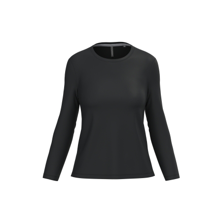 T-shirt col rond manches longues femme