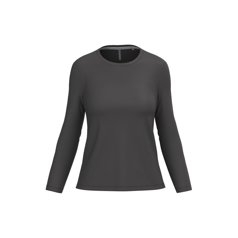 T-shirt col rond manches longues femme