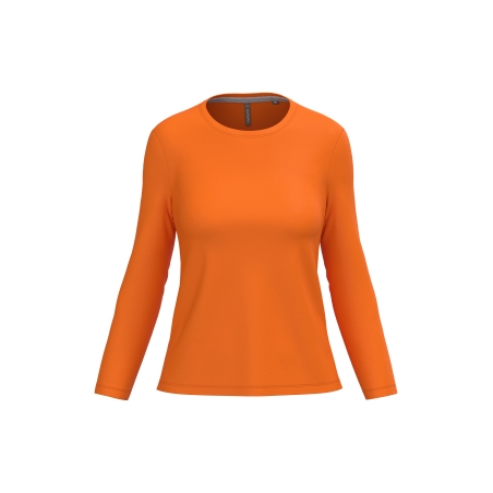 T-shirt col rond manches longues femme