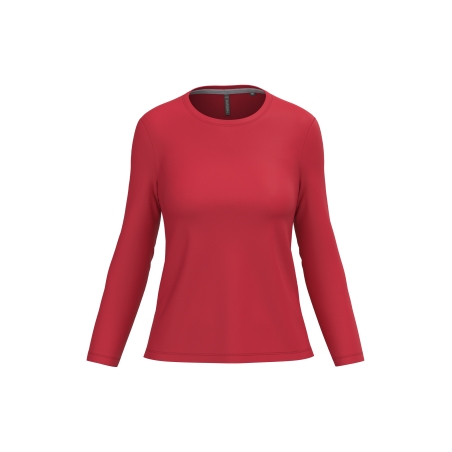 T-shirt col rond manches longues femme