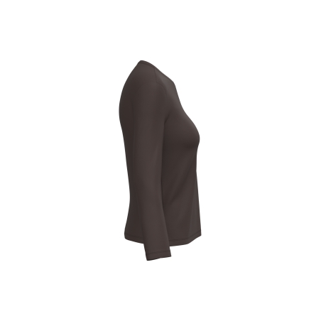 T-shirt col rond manches longues femme