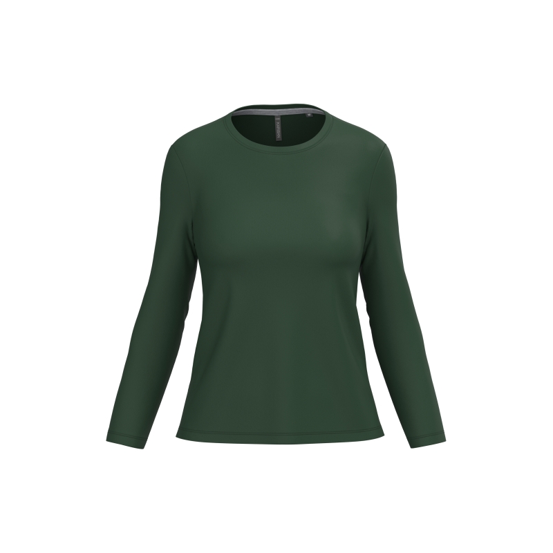 T-shirt col rond manches longues femme