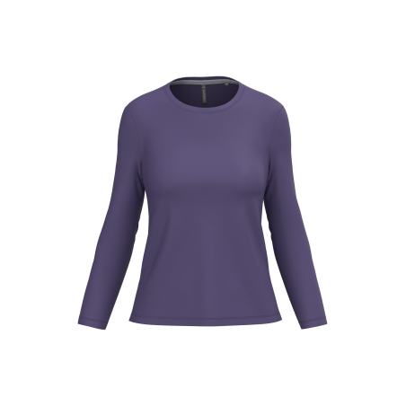 T-shirt col rond manches longues femme