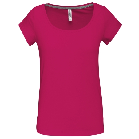 T-shirt col bateau manches courtes femme