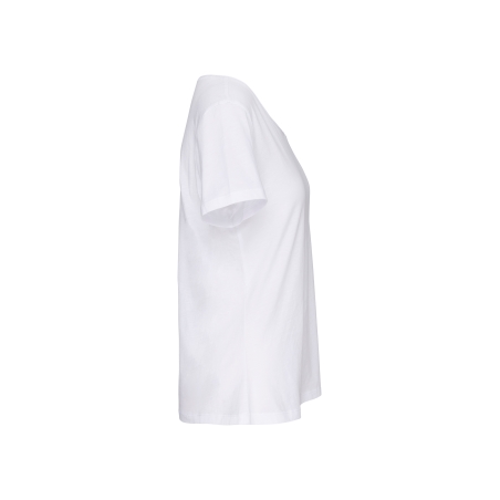 T-shirt Bio col à bords francs manches courtes femme