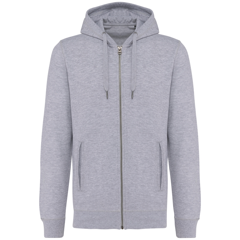 Sweat-shirt french terry écoresponsable zippé à capuche unisexe