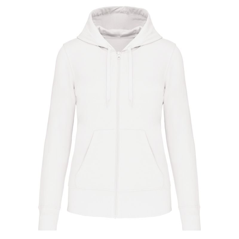 Sweat-shirt écoresponsable zippé à capuche femme