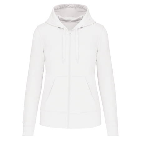 Sweat-shirt écoresponsable zippé à capuche femme