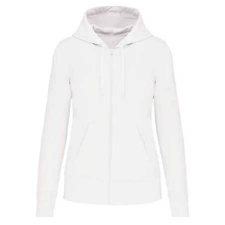 Sweat-shirt écoresponsable zippé à capuche femme