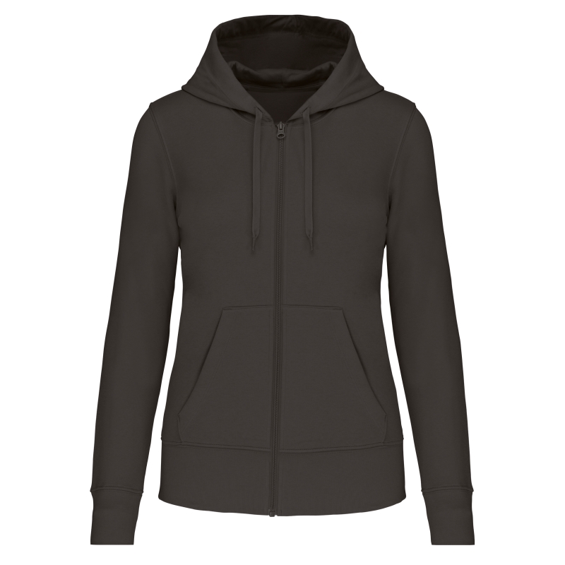 Sweat-shirt écoresponsable zippé à capuche femme