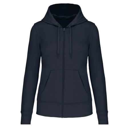 Sweat-shirt écoresponsable zippé à capuche femme