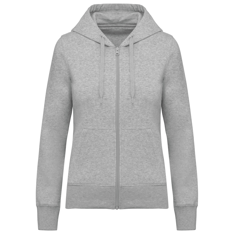 Sweat-shirt écoresponsable zippé à capuche femme