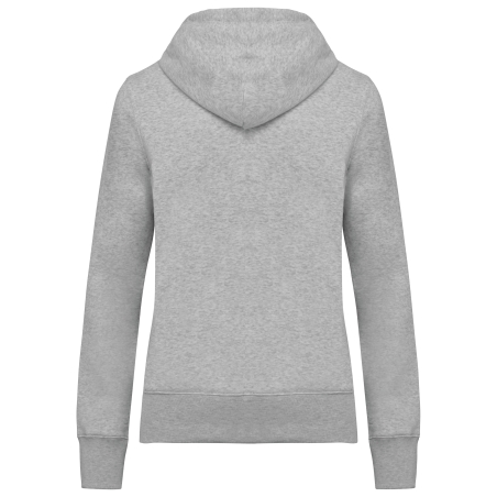 Sweat-shirt écoresponsable zippé à capuche femme