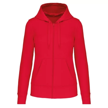 Sweat-shirt écoresponsable zippé à capuche femme