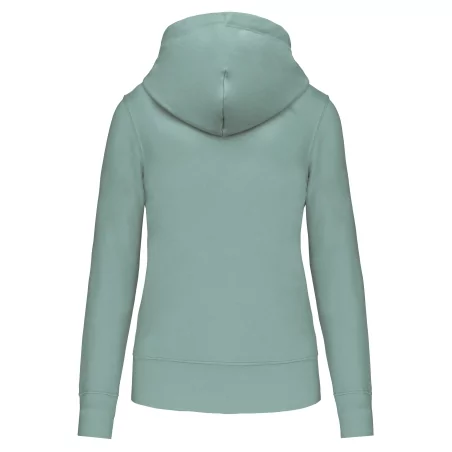 Sweat-shirt écoresponsable zippé à capuche femme