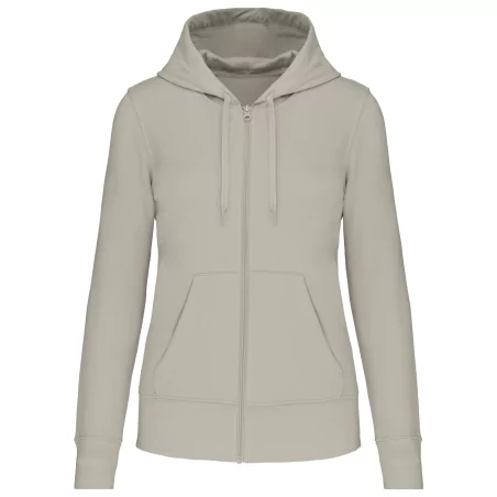Sweat-shirt écoresponsable zippé à capuche femme