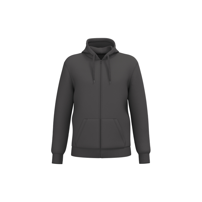 Sweat-shirt recyclé zippé à capuche unisexe