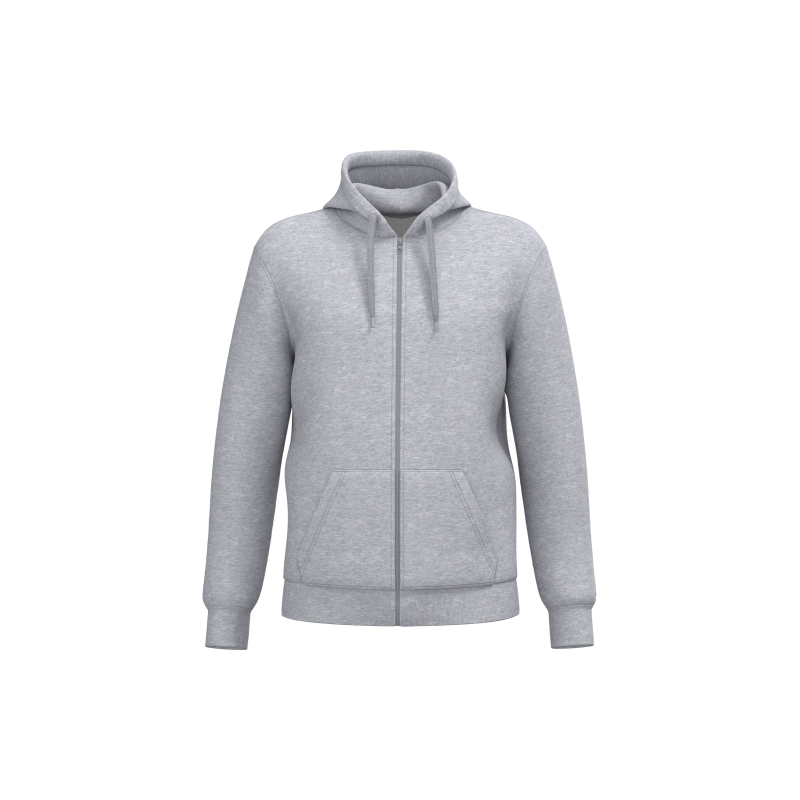 Sweat-shirt recyclé zippé à capuche unisexe