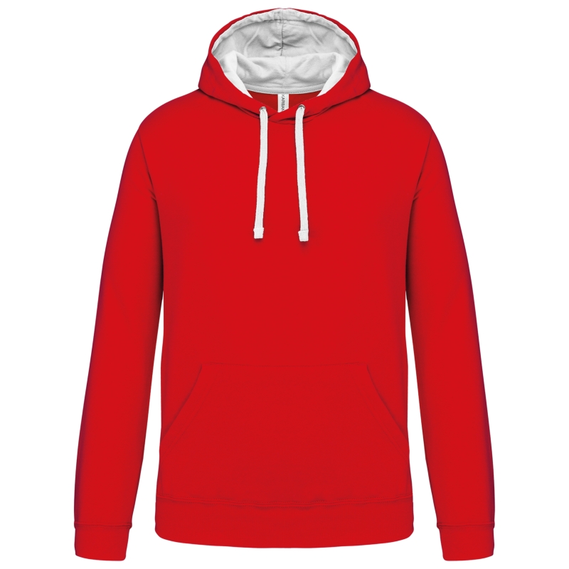 Sweat-shirt capuche contrastée homme