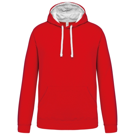 Sweat-shirt capuche contrastée homme
