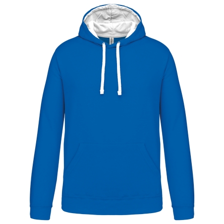 Sweat-shirt capuche contrastée homme