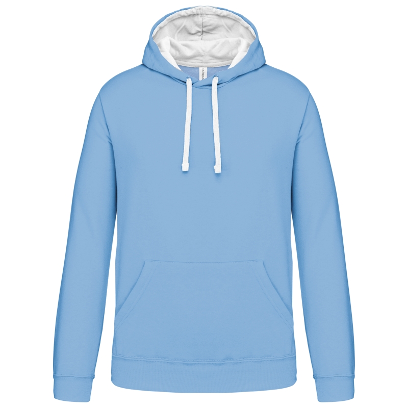 Sweat-shirt capuche contrastée homme