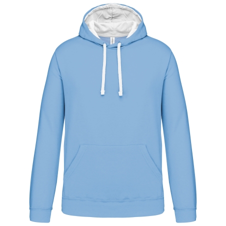 Sweat-shirt capuche contrastée homme