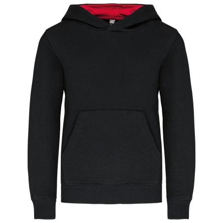 Sweat-shirt capuche contrastée enfant