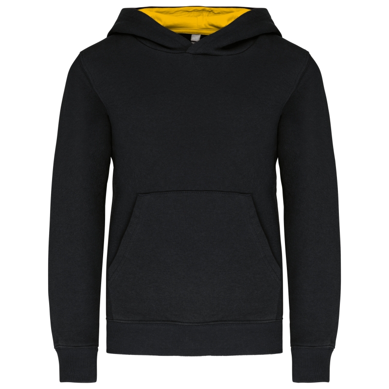 Sweat-shirt capuche contrastée enfant
