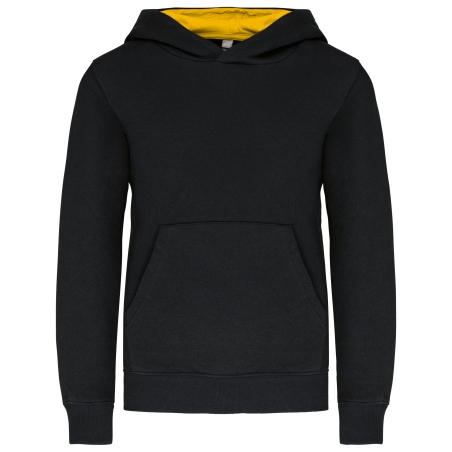 Sweat-shirt capuche contrastée enfant