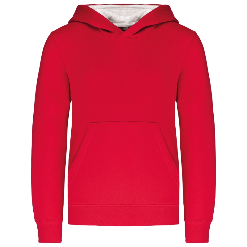 Sweat-shirt capuche contrastée enfant