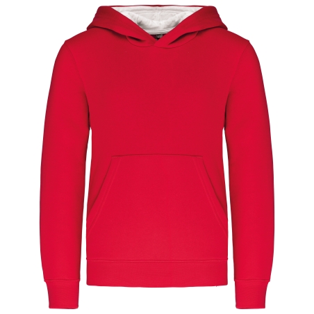 Sweat-shirt capuche contrastée enfant