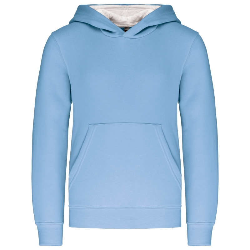 Sweat-shirt capuche contrastée enfant