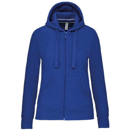 Sweat-shirt zippé capuche femme