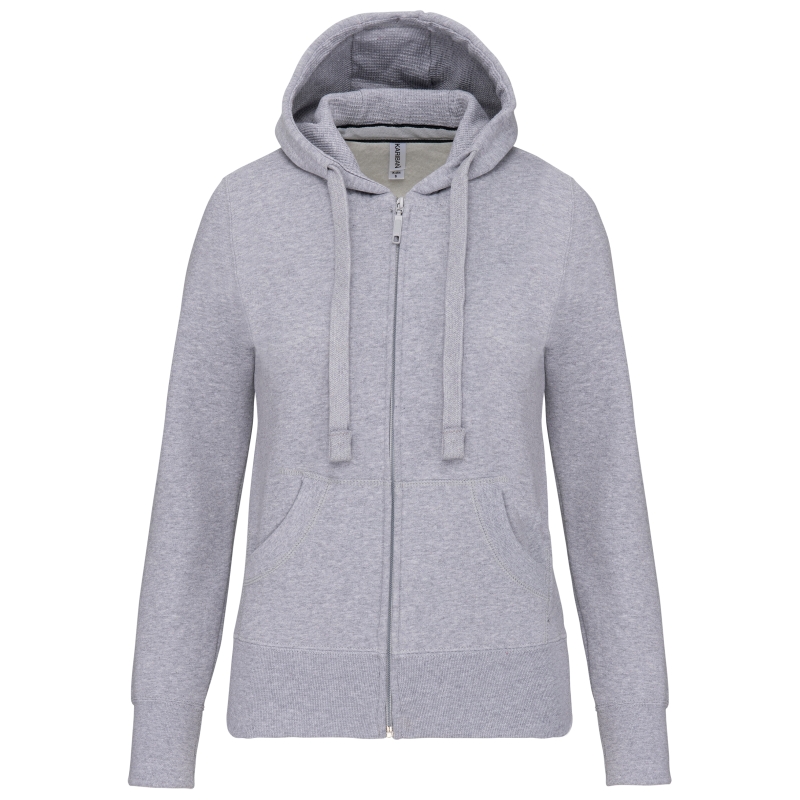 Sweat-shirt zippé capuche femme