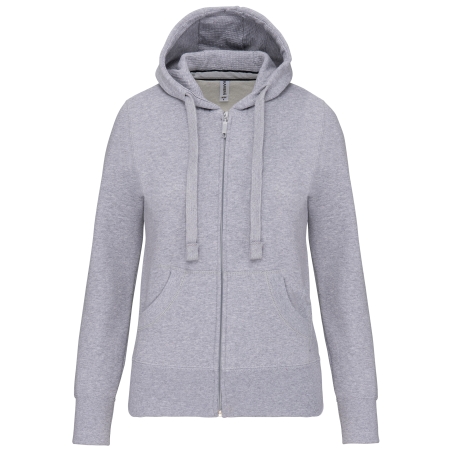 Sweat-shirt zippé capuche femme